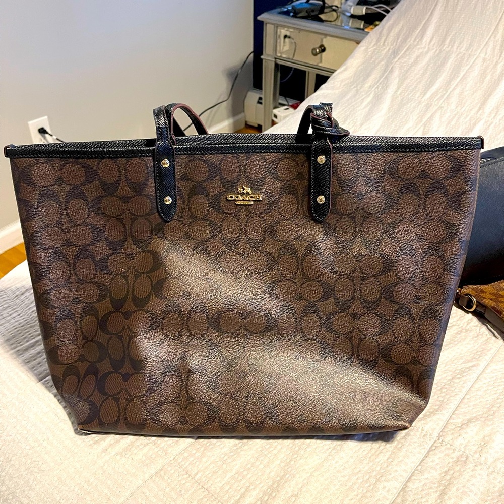 COPY - Coach Black and Brown Reversible Tote